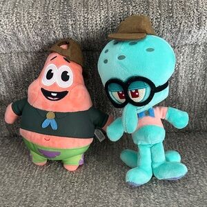 SpongeBob SquarePants Patrick and Squidward Plush Alpha Movie Mini 6”